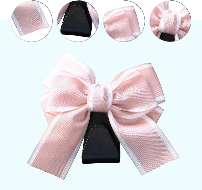 Zikefest 2PCS Car Seat Headrest Hooks, Car Purse Hook for Car, Car Hooks, Cute Bow Car Rear Seat Storage Hooks, Car Seat Storage Bag Hooks, Interior Decorating Accessories for Purses, Bags, Umbrellas (Pink) - Image 4